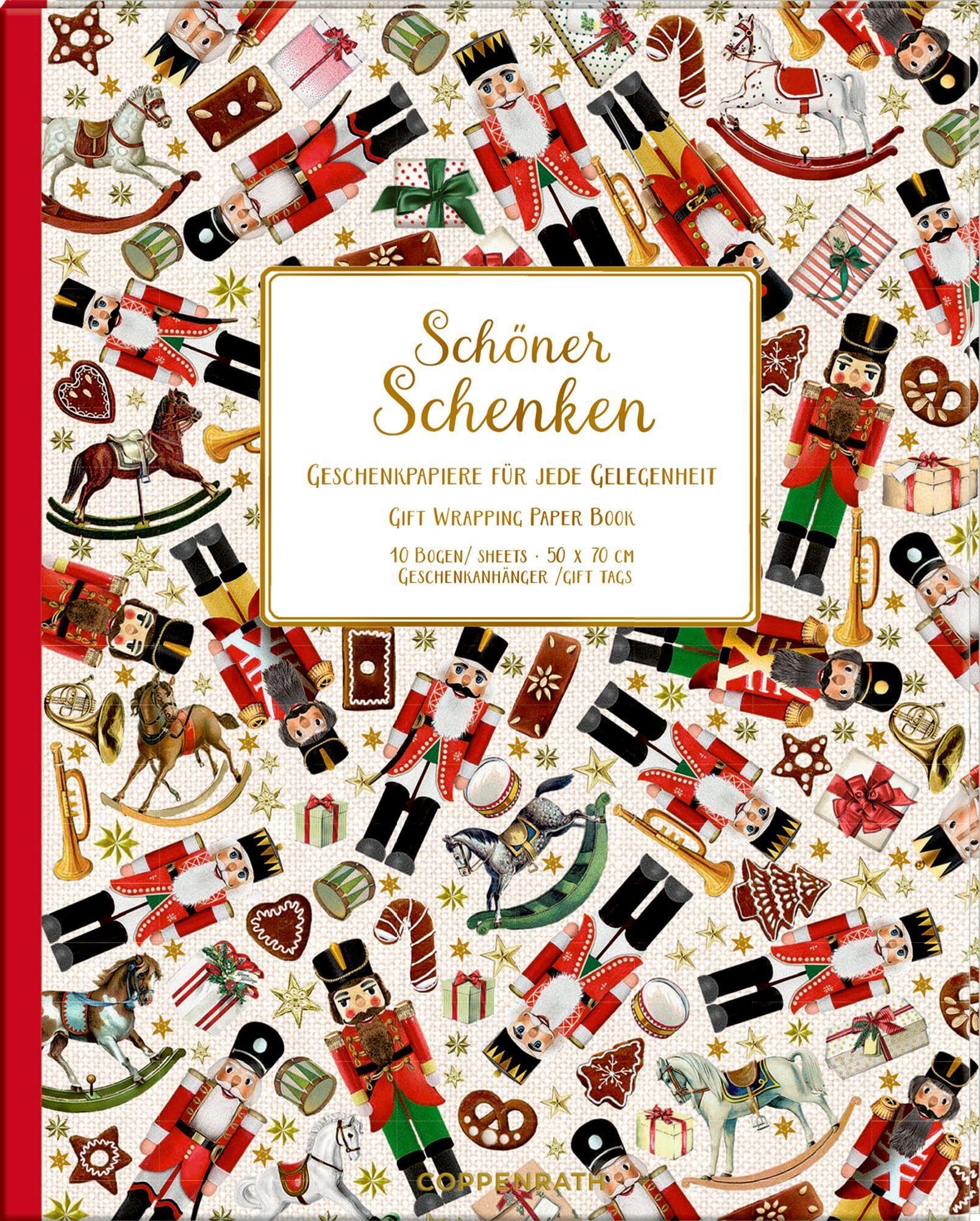 Geschenkpapier-Buch: Schöner schenken – Weihnachtliche Geschenkpapiere: 10 Geschenkpapiere für jeden Anlass mit Geschenkanhängern