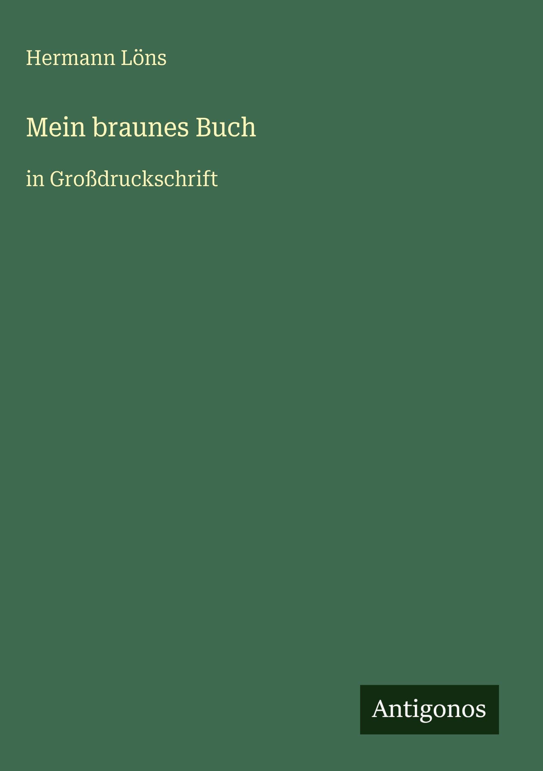 Mein braunes Buch: in Großdruckschrift