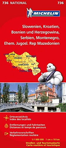 Slowenien Montenegro Bosnien Kroatien Serbien (Michelin Nationalkarte)