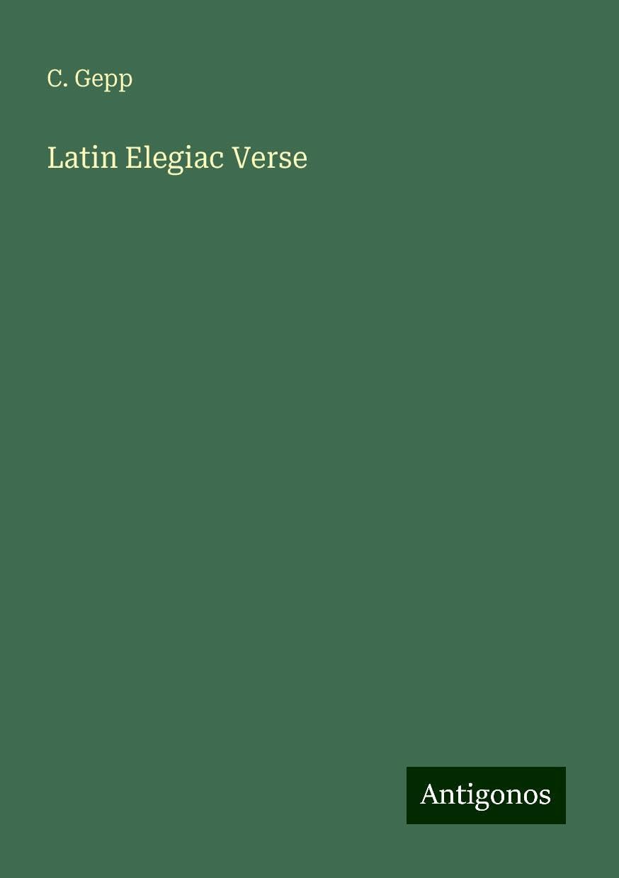 Latin Elegiac Verse