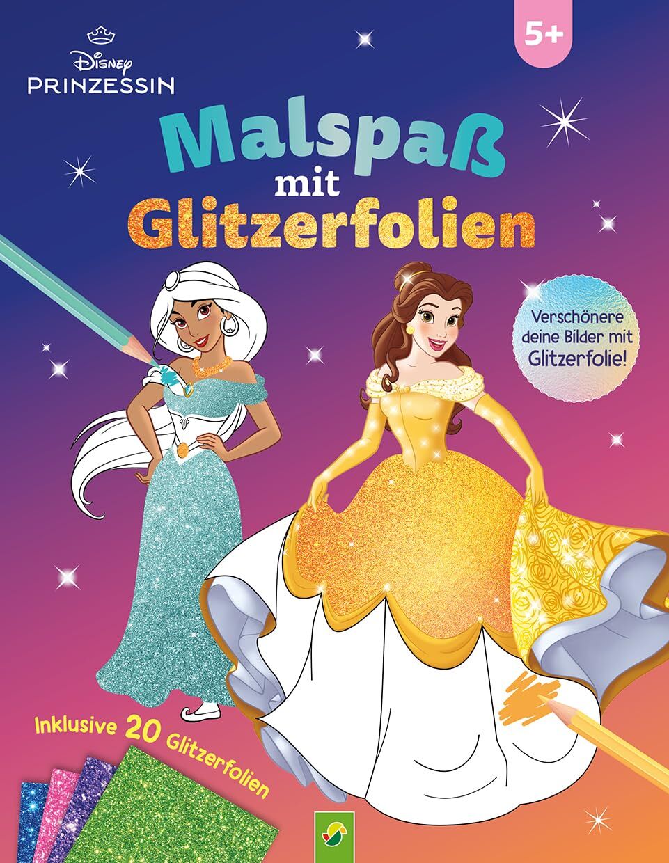 Schwager & Steinlein Verlag: Disney Prinzessin Malspaß mit Glitzerfolien