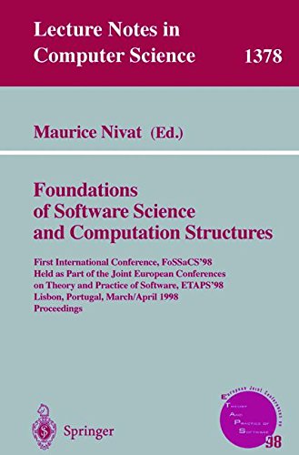 Foundations of Software Science and Computation Structures: First International Conference, FoSSaCS'98, Held as Part of the Joint European Conferences ... Notes in Computer Science, Band 1378