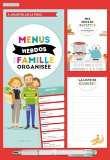 Menus hebdos pour famille organisée