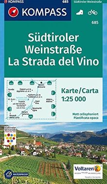 Südtiroler Weinstraße, La Strada del Vino: Wanderkarte mit Radrouten. GPS-genau. Dt. /Ital. 1:25000 (KOMPASS-Wanderkarten)
