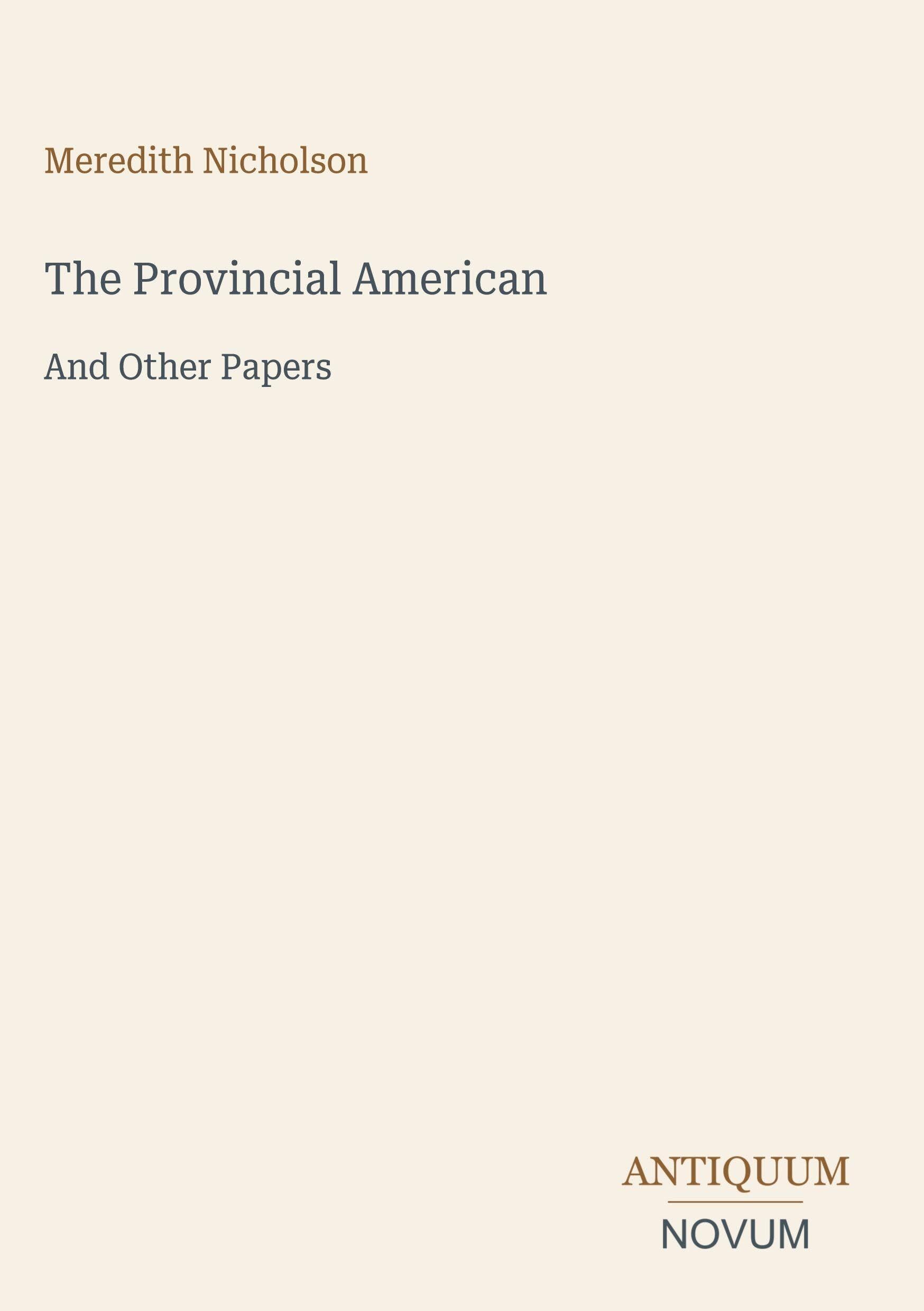 The Provincial American