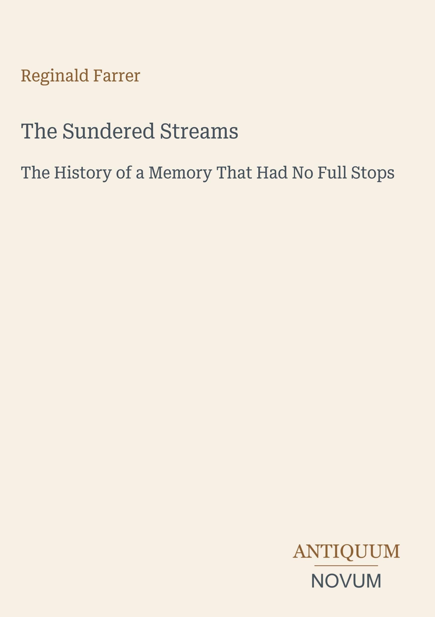 The Sundered Streams