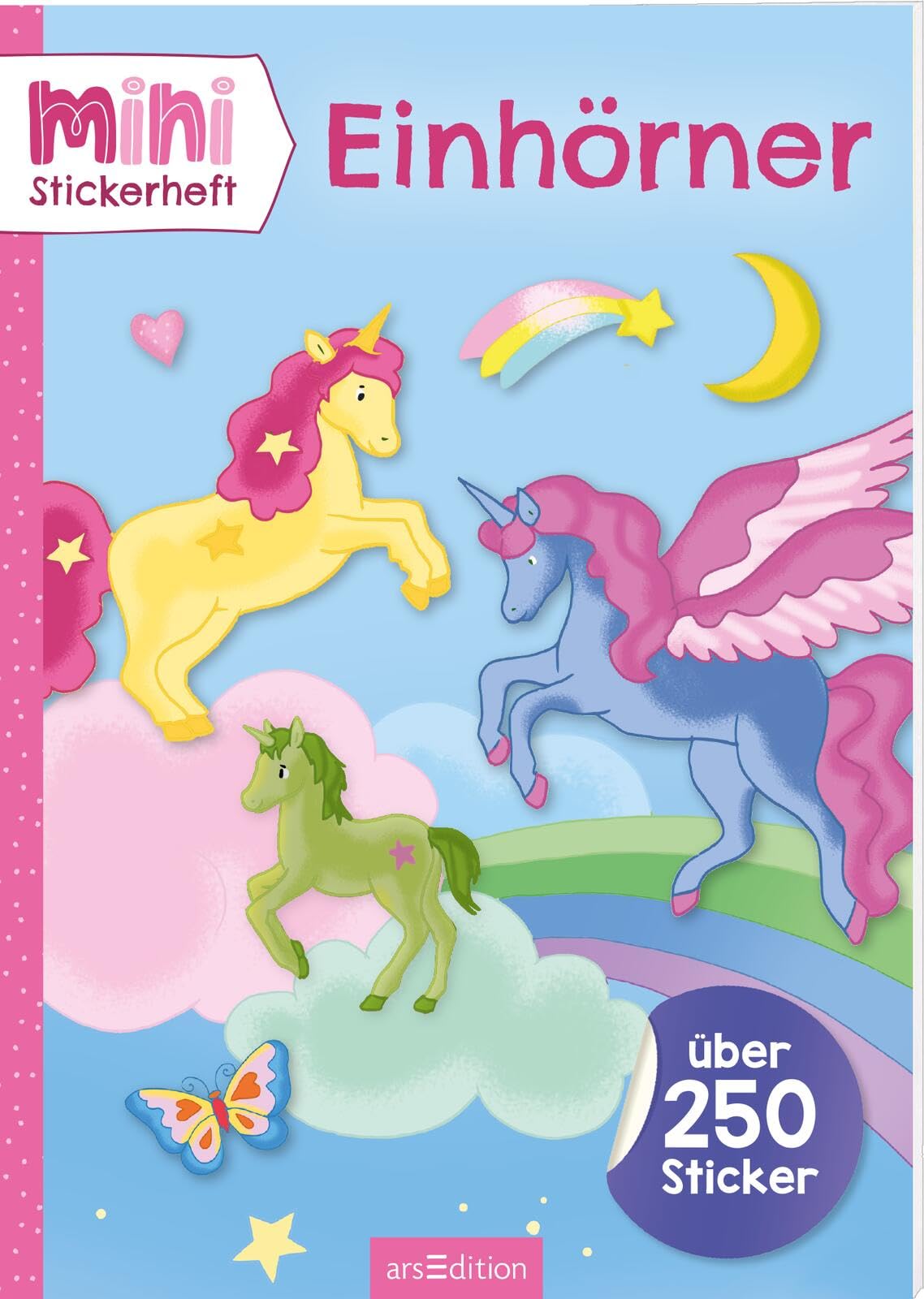 MINI-Stickerheft – Einhörner: Über 250 Sticker | Im praktischen Mitnahmeformat