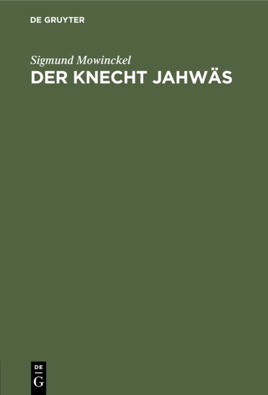 Der Knecht Jahwäs