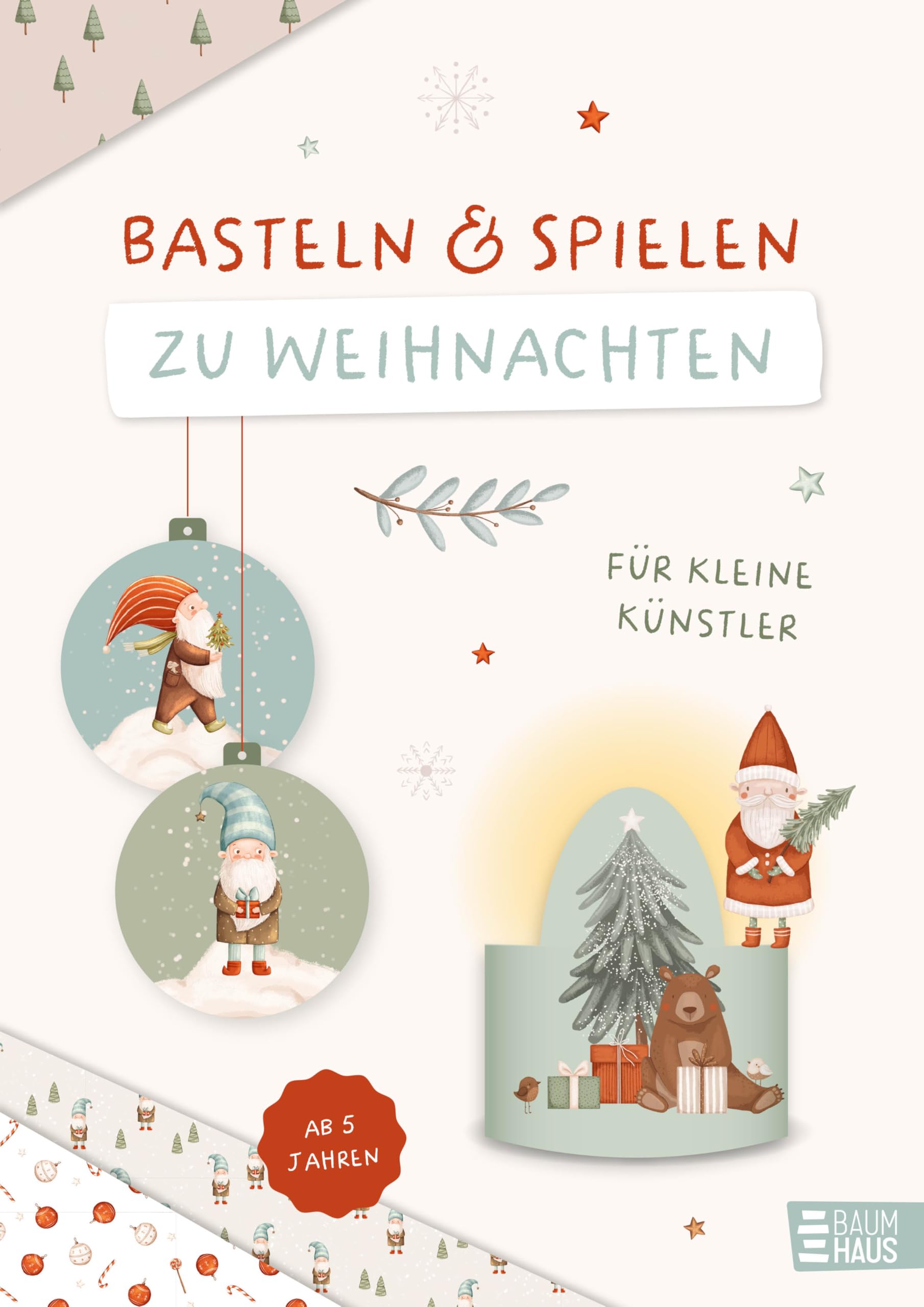Basteln & Spielen zu Weihnachten: Wichtel Bastel- & Spieleblock – Ausschneidebuch für Kinder ab 4