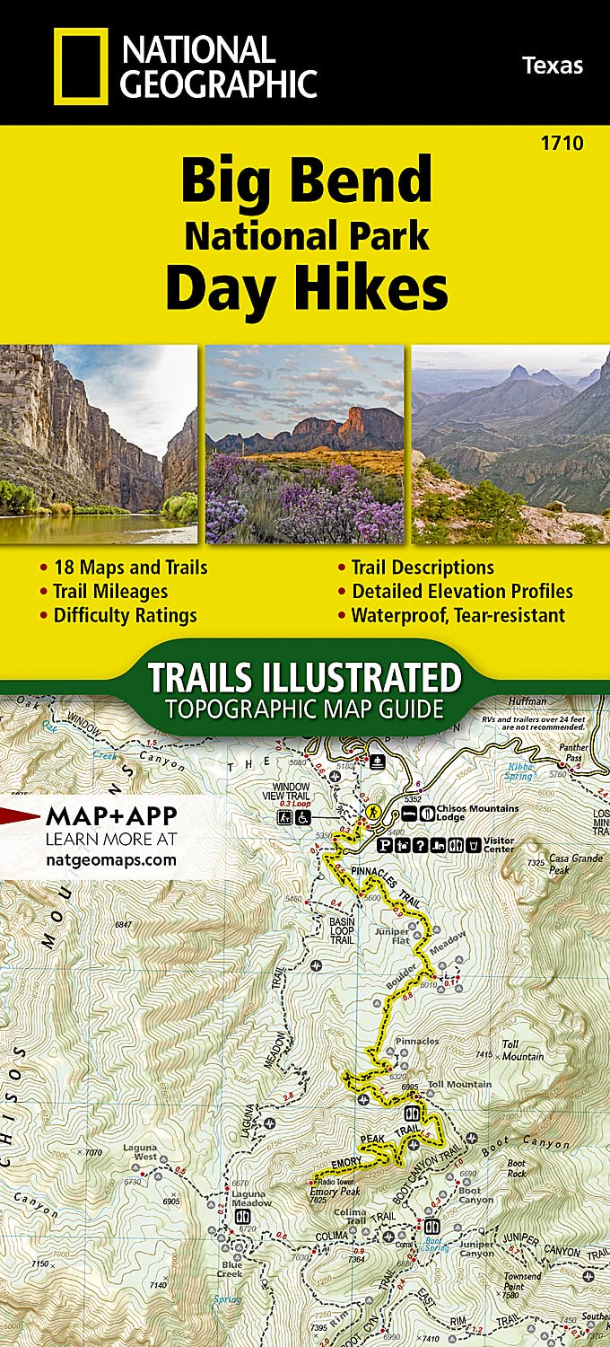 Big Bend National Park Day Hikes Map (National Geographic Topographic Map Guide, 1710, Band 1710)