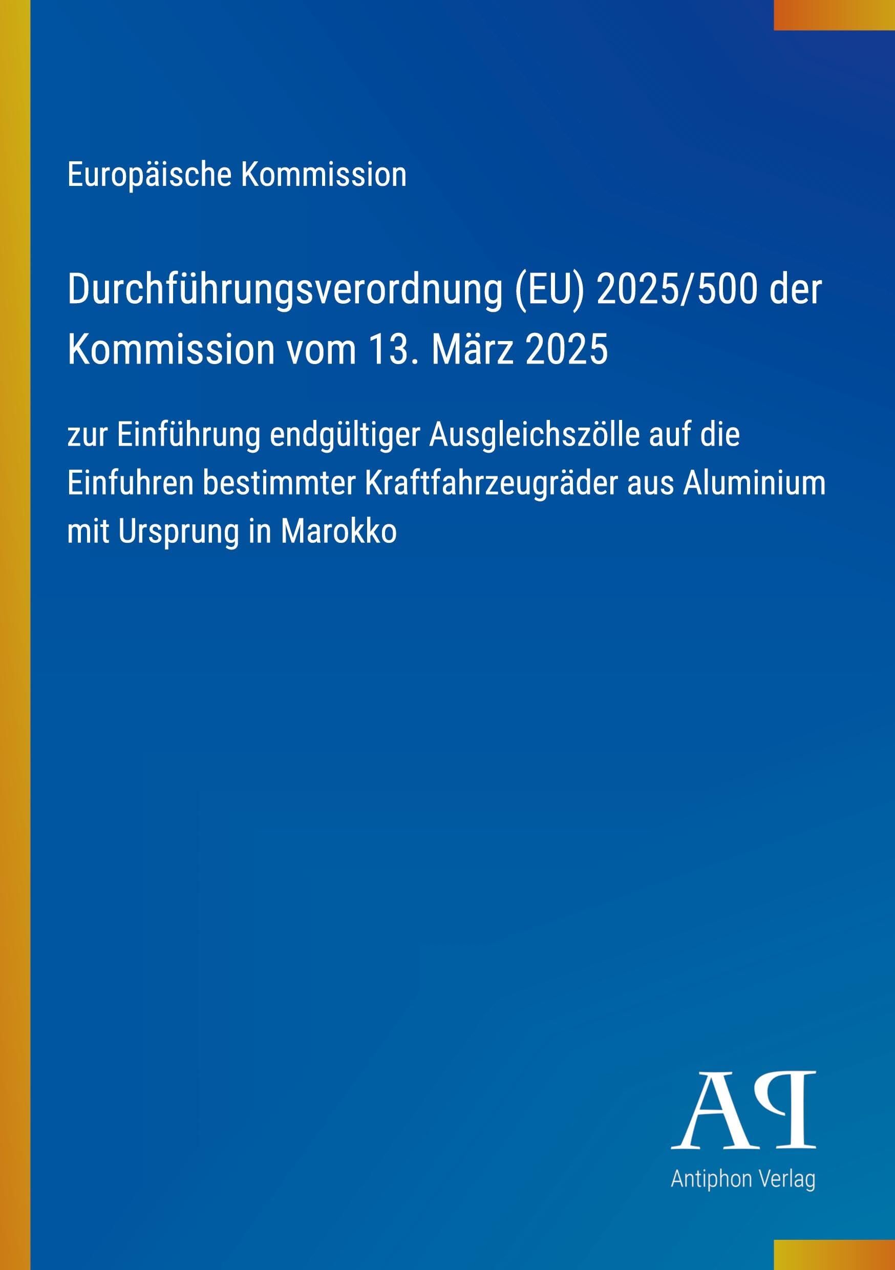 Durchführungsverordnung (EU) 2025/500 der Kommission vom 13. März 2025
