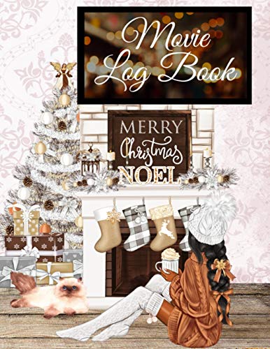 Movie Log Book: Thanksgiving Journal For Women To Write Down Favorite Hallmark Holiday Favorites - Personal Gift for Her - Stocking Stuffer For Wife, ... Decoration & Fireplace With Woman & Her Cat