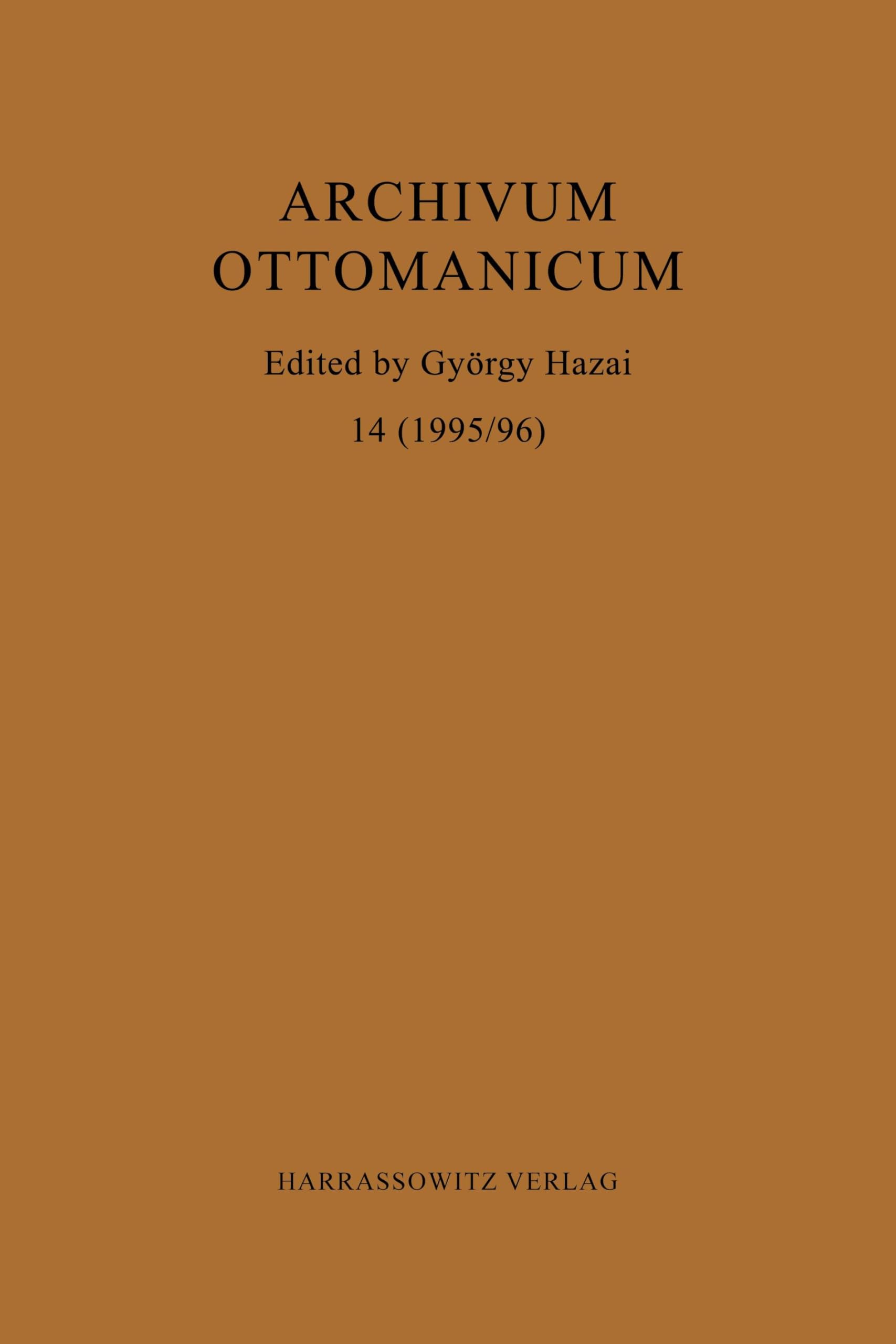 Archivum Ottomanicum 14 (1995/1996)