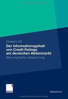 Der Informationsgehalt von Credit Ratings am deutschen Aktienmarkt: Eine empirische Untersuchung