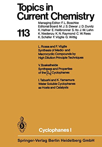 Cyclophanes 1 (Topics in Current Chemistry, 113, Band 113)
