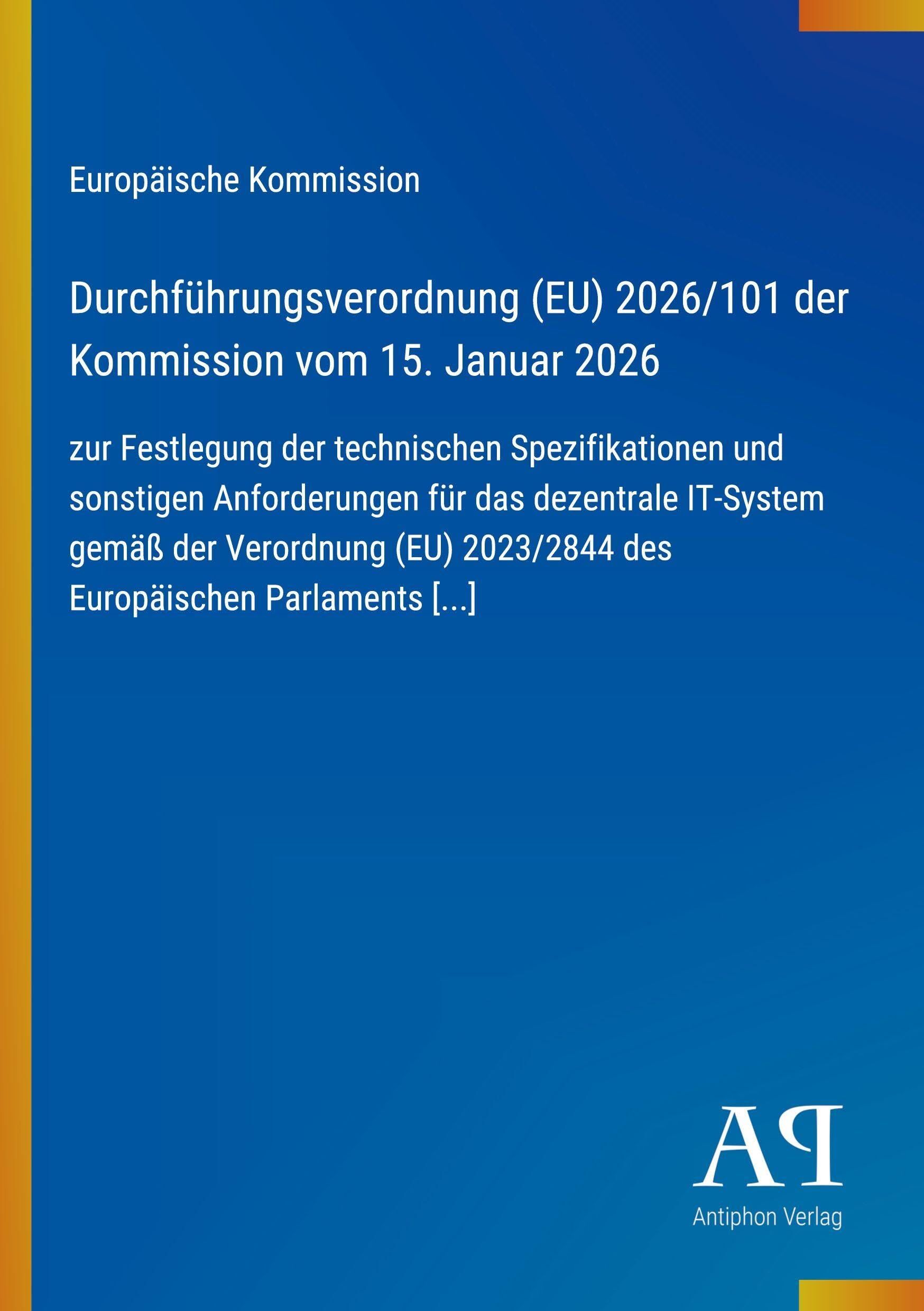 Durchführungsverordnung (EU) 2026/101 der Kommission vom 15. Januar 2026