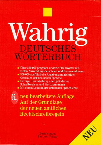 Deutsches Wörterbuch von Gerhard Wahrig - Gebundene Ausgabe