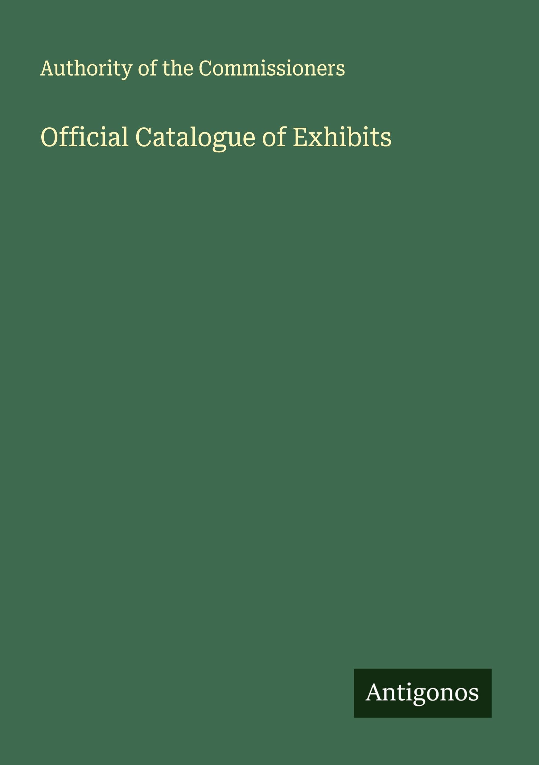 Official Catalogue of Exhibits