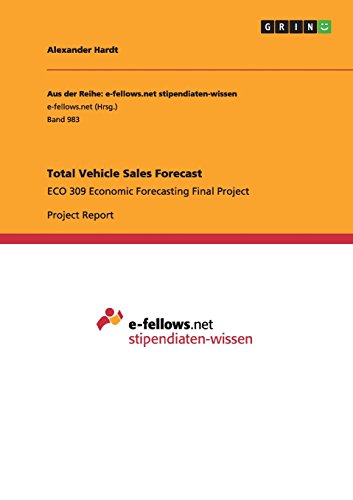 Total Vehicle Sales Forecast: ECO 309 Economic Forecasting Final Project