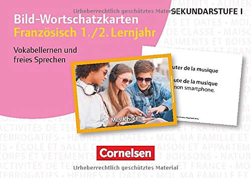 Bild-Wortschatzkarten Fremdsprachen Sekundarstufe I: Französisch 1./2. Lernjahr - Vokabellernen und freies Sprechen - 300 Bildkarten