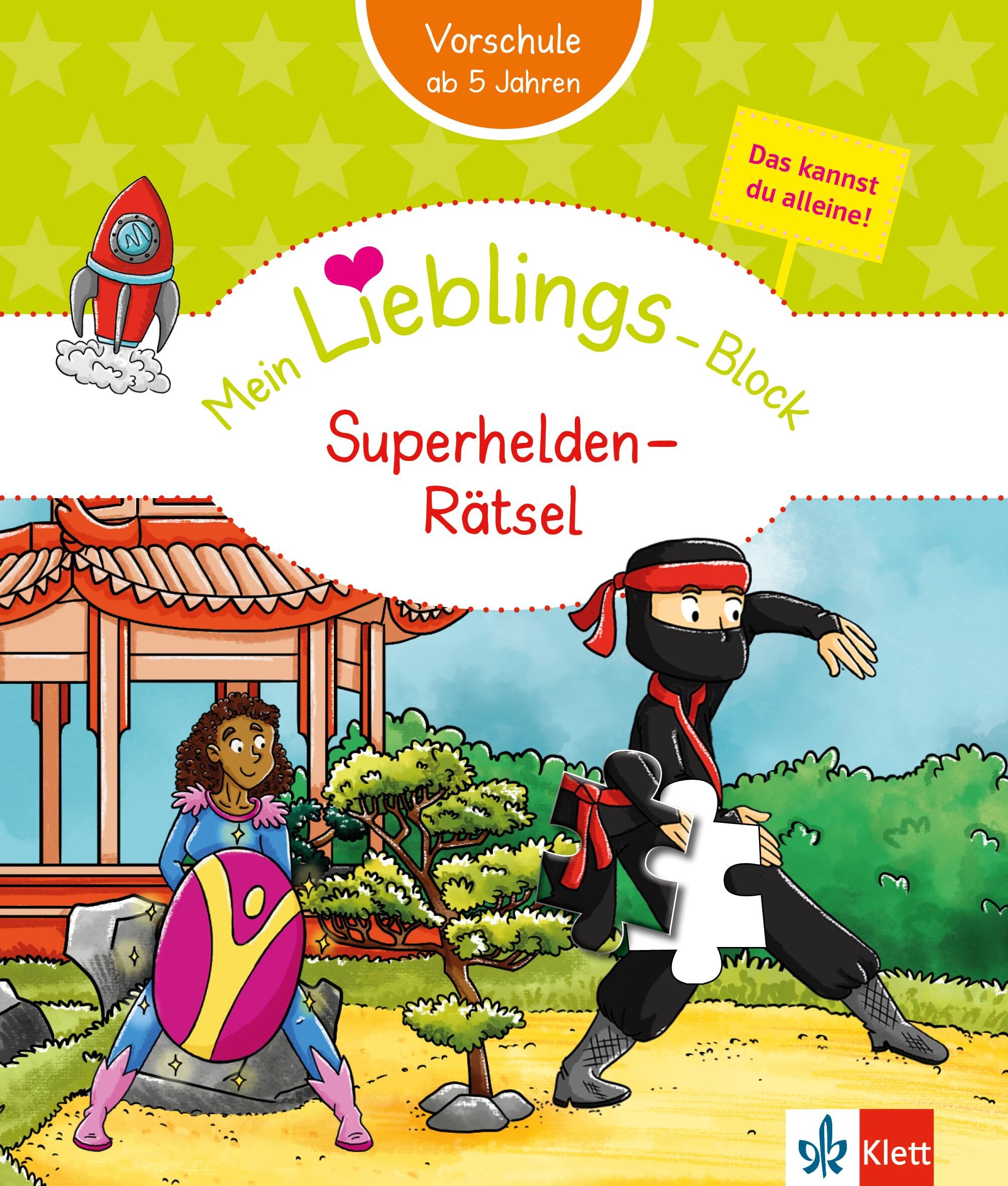 Klett Mein Lieblings-Block: Superhelden-Rätsel: Vorschule, ab 5 Jahren. Das kannst du alleine!