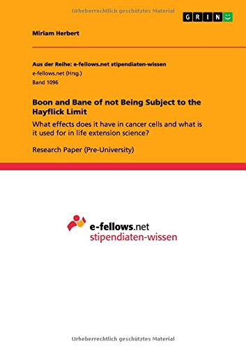 Boon and Bane of not Being Subject to the Hayflick Limit: What effects does it have in cancer cells and what is it used for in life extension science?