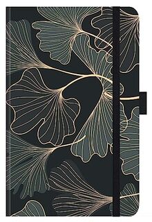 Buchkalender Times Small12 Ginkgo 2024: Terminplaner mit hochwertiger Folienveredelung für echten Glanz. 9 x 14 cm
