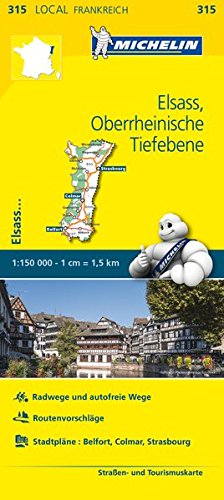 Die Buchhandlung in Oelde hat das Buch Michelin Elsass Oberrheinische Tiefebene: Straßen- und Tourismuskarte 1:150.000 (MICHELIN Localkarten)
