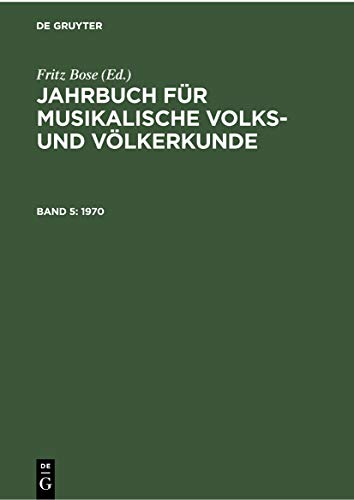 1970 (Jahrbuch für musikalische Volks- und Völkerkunde)