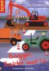 Bagger, Traktor und co: Fensterbilder aus Papier