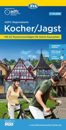 ADFC-Regionalkarte Kocher/ Jagst, 1:75.000, mit Tagestourenvorschlägen, reiß- und wetterfest, E-Bike-geeignet, GPS-Tracks-Download (ADFC-Regionalkarte 1:75000)