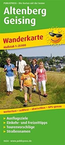 Altenberg - Geising: Wanderkarte mit Ausflugszielen, Einkehr- & Freizeittipps, wetterfest, reißfest, abwischbar, GPS-genau. 1:25000 (Wanderkarte/WK)