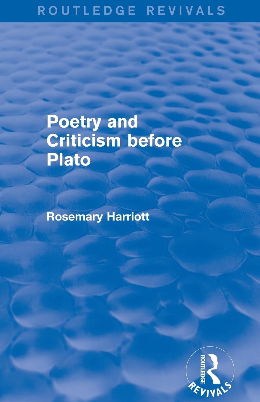 Poetry and Criticism before Plato (Routledge Revivals)