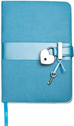 Trötsch Tagebuch Matt & Shiny Blau: mit Schloss und Schlüssel