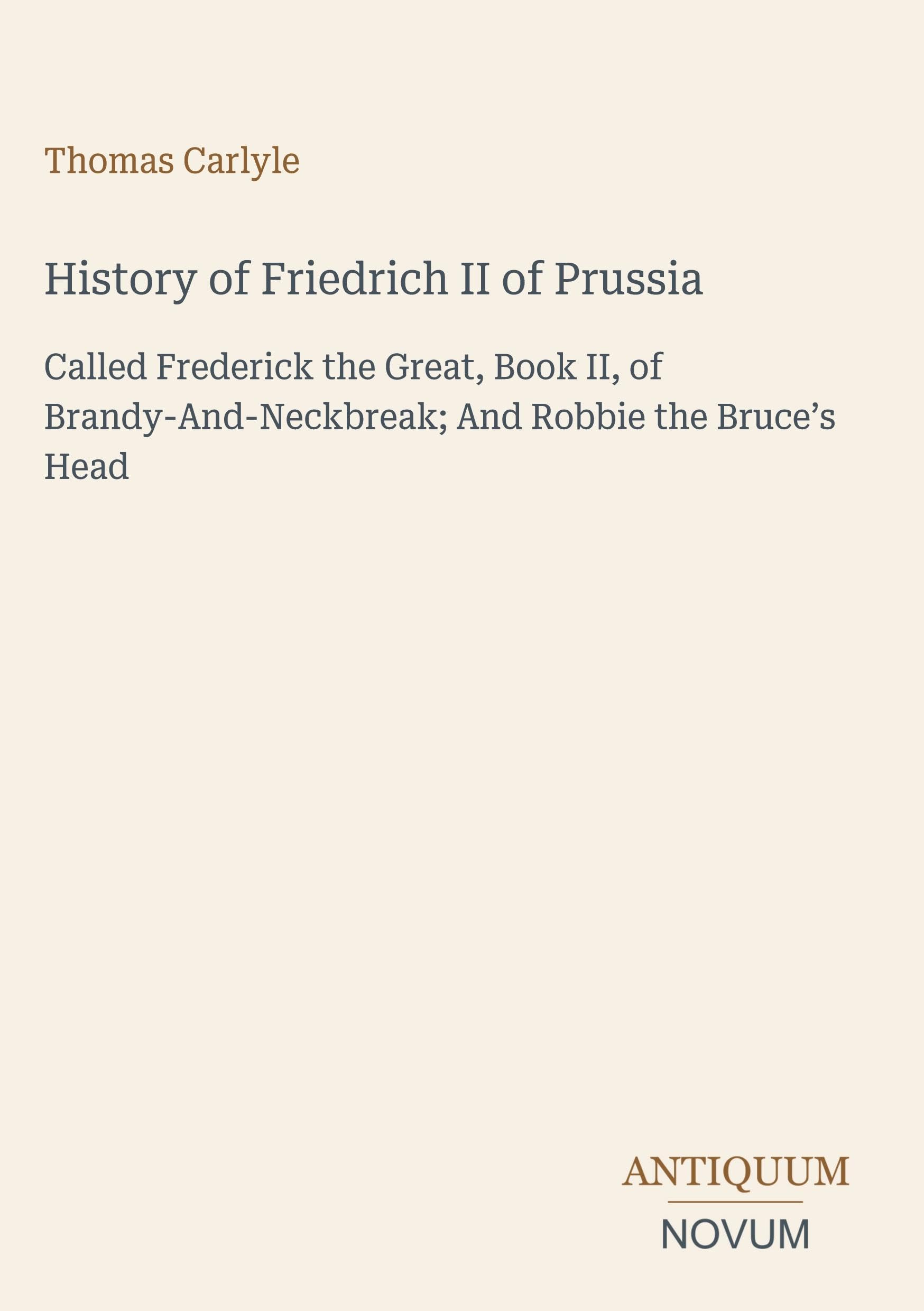 History of Friedrich II of Prussia