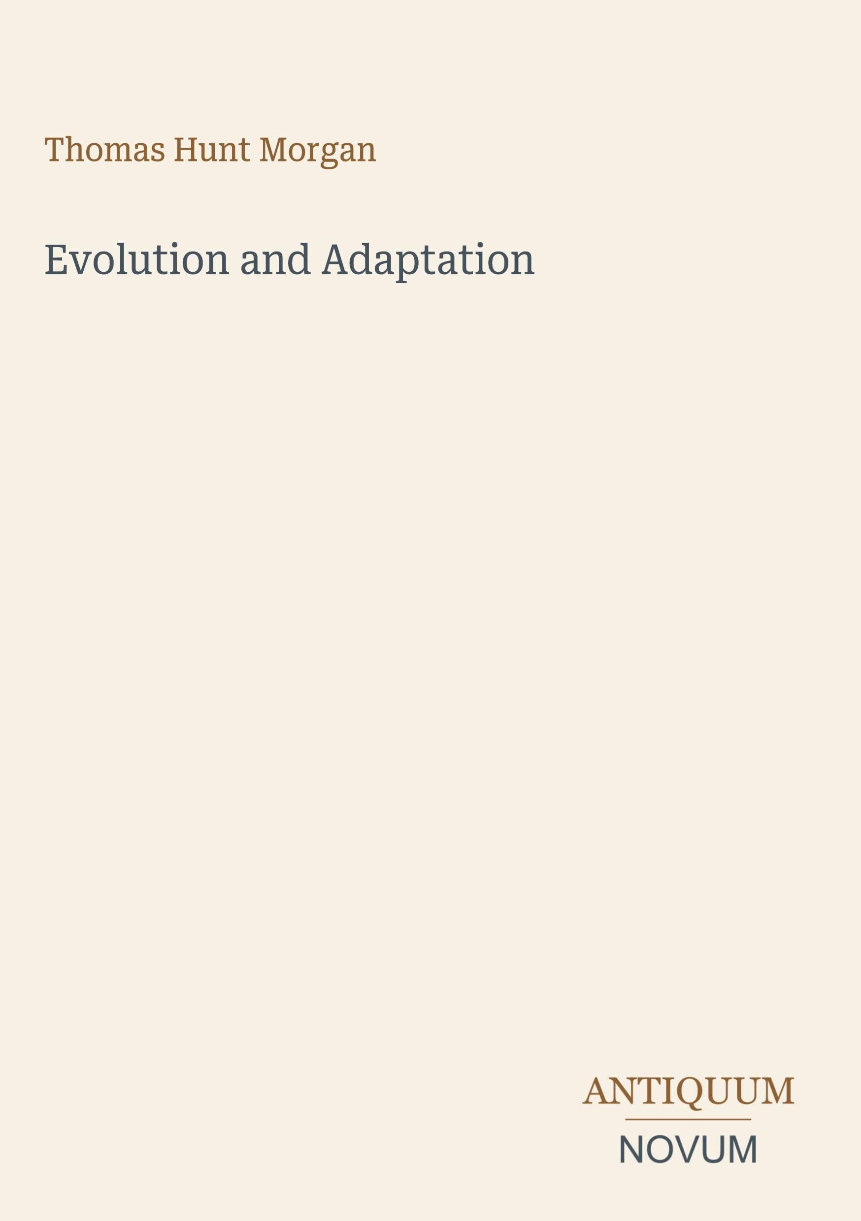 Evolution and Adaptation