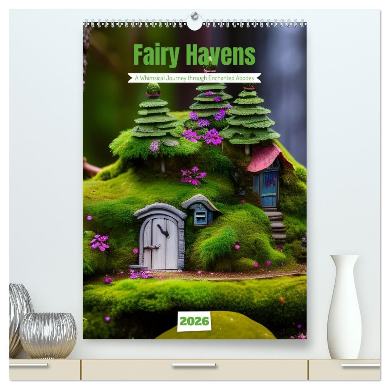 Tiny Fairy Havens (High Quality Premium Wall Calendar 2026 DIN A2 portrait),CALVENDO 12 Month Wall Calendar: A Whimsical Journey through Enchanted Abodes
