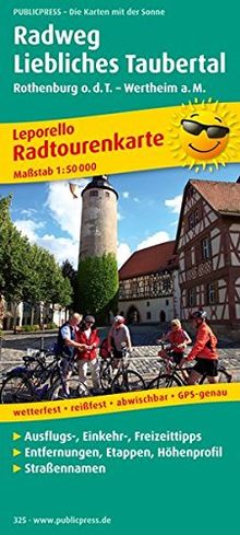 Radweg Liebliches Taubertal: Radwanderkarte Mit Ausflugszielen, Einkehr ...