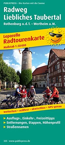 Radweg Liebliches Taubertal: Radwanderkarte mit Ausflugszielen, Einkehr- & Freizeittipps, wetterfest, reissfest, abwischbar, GPS-genau. 1:50000 (Radkarte)