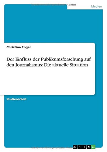 Der Einfluss der Publikumsforschung auf den Journalismus: Die aktuelle Situation