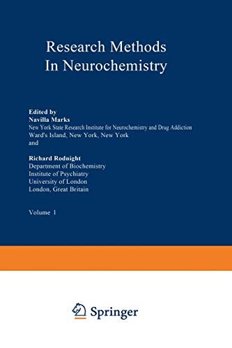 Research Methods in Neurochemistry: Volume 1