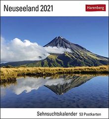 Neuseeland Sehnsuchtskalender 2021 - Postkartenkalender mit Wochenkalendarium - 53 perforierte Postkarten zum Heraustrennen - zum Aufstellen oder Aufhängen - Format 16 x 17,5 cm