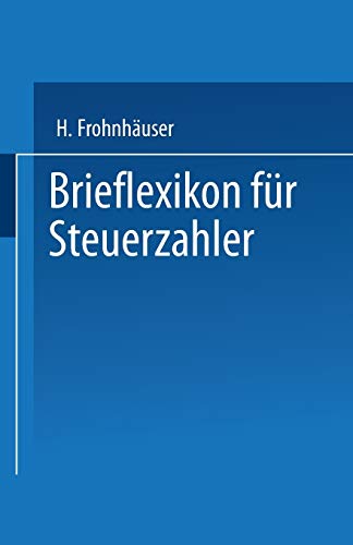 Brieflexikon für Steuerzahler (German Edition)