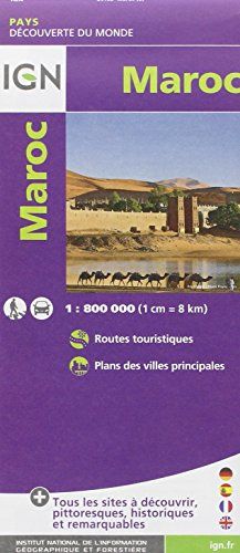 Maroc 1 : 800 000: Découverte des pays du monde. Routes. Autoroutes. Informations touristiques. Plan des villes principales