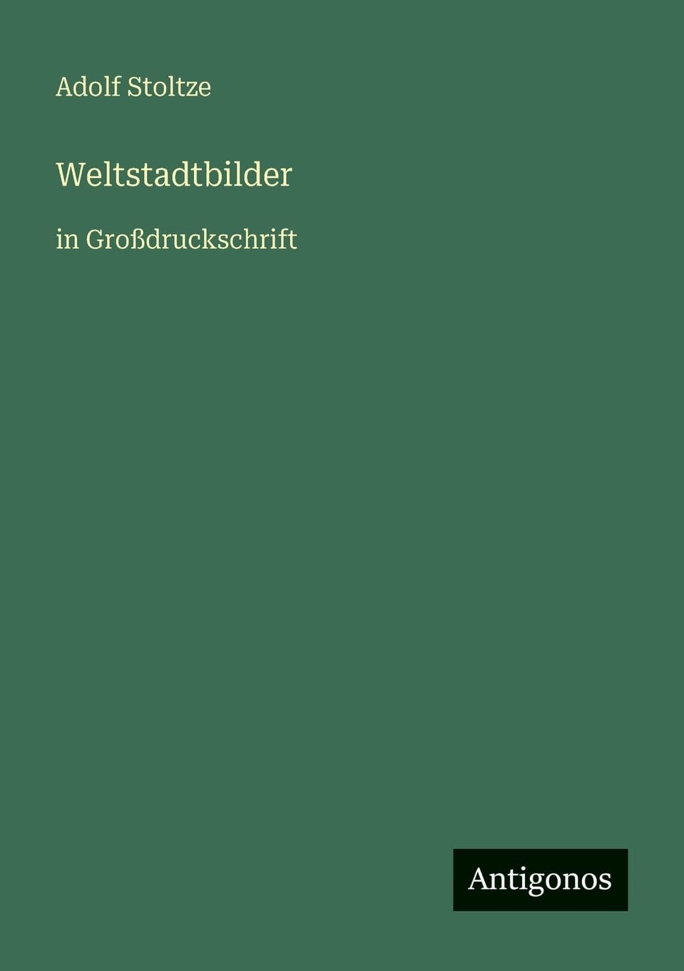 Weltstadtbilder: in Großdruckschrift