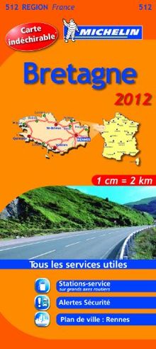 MICHELIN WEGENKAART 512 BRETAGNE 2012 (Regionale kaarten Michelin)