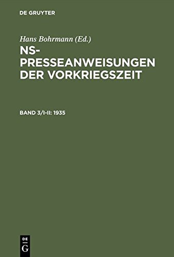 NS-Presseanweisungen der Vorkriegszeit: 1935