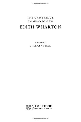 The Cambridge Companion to Edith Wharton (Cambridge Companions to Literature)