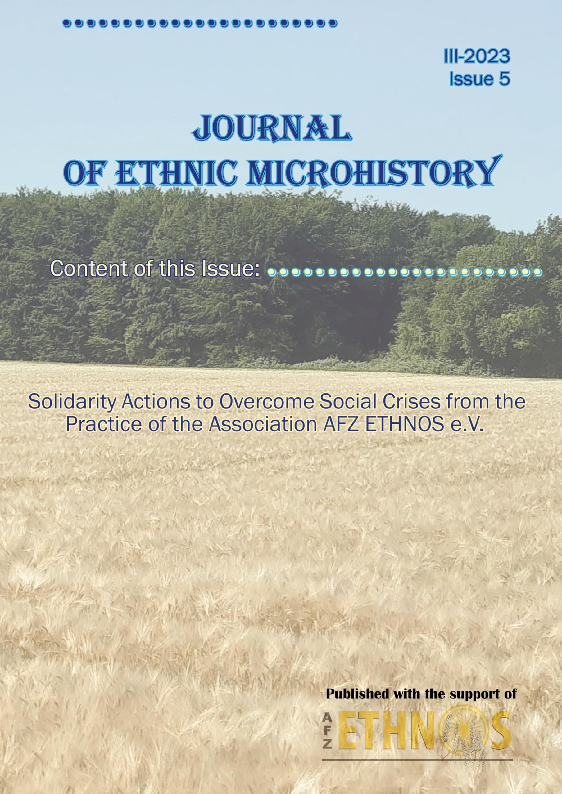 Journal of Ethnic Microhistory: Issue 5, III-2023
