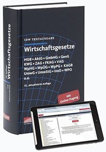 Wirtschaftsgesetze: IDW Textausgabe Von Institut Der Wirtschaftsprüfer